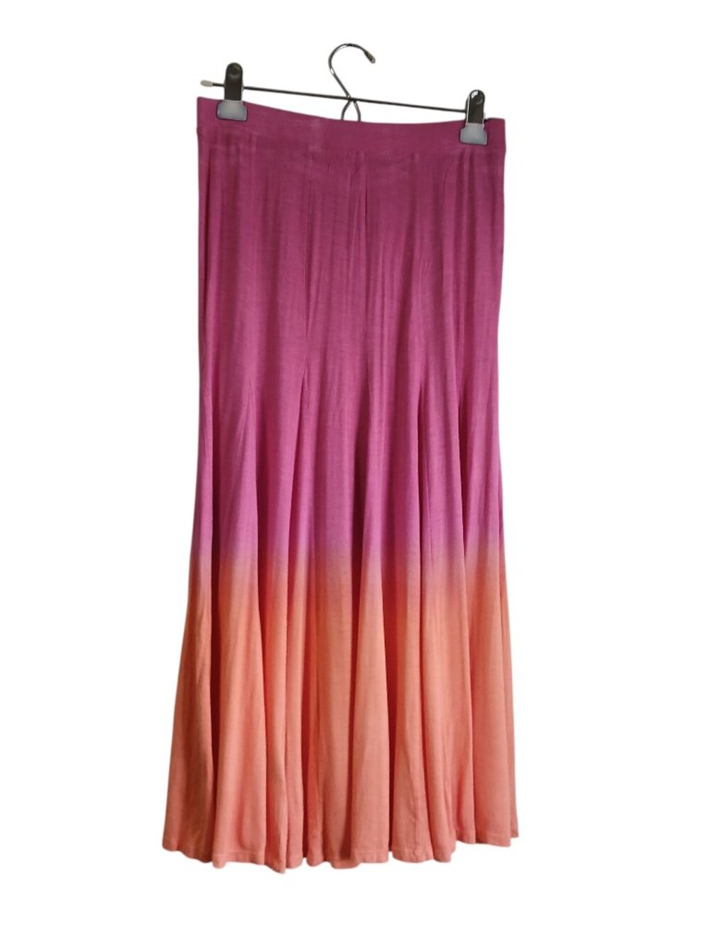 NWT Charlie Paige Tye Dyed Swing Maxi Skirt Ombré Pink and Orange